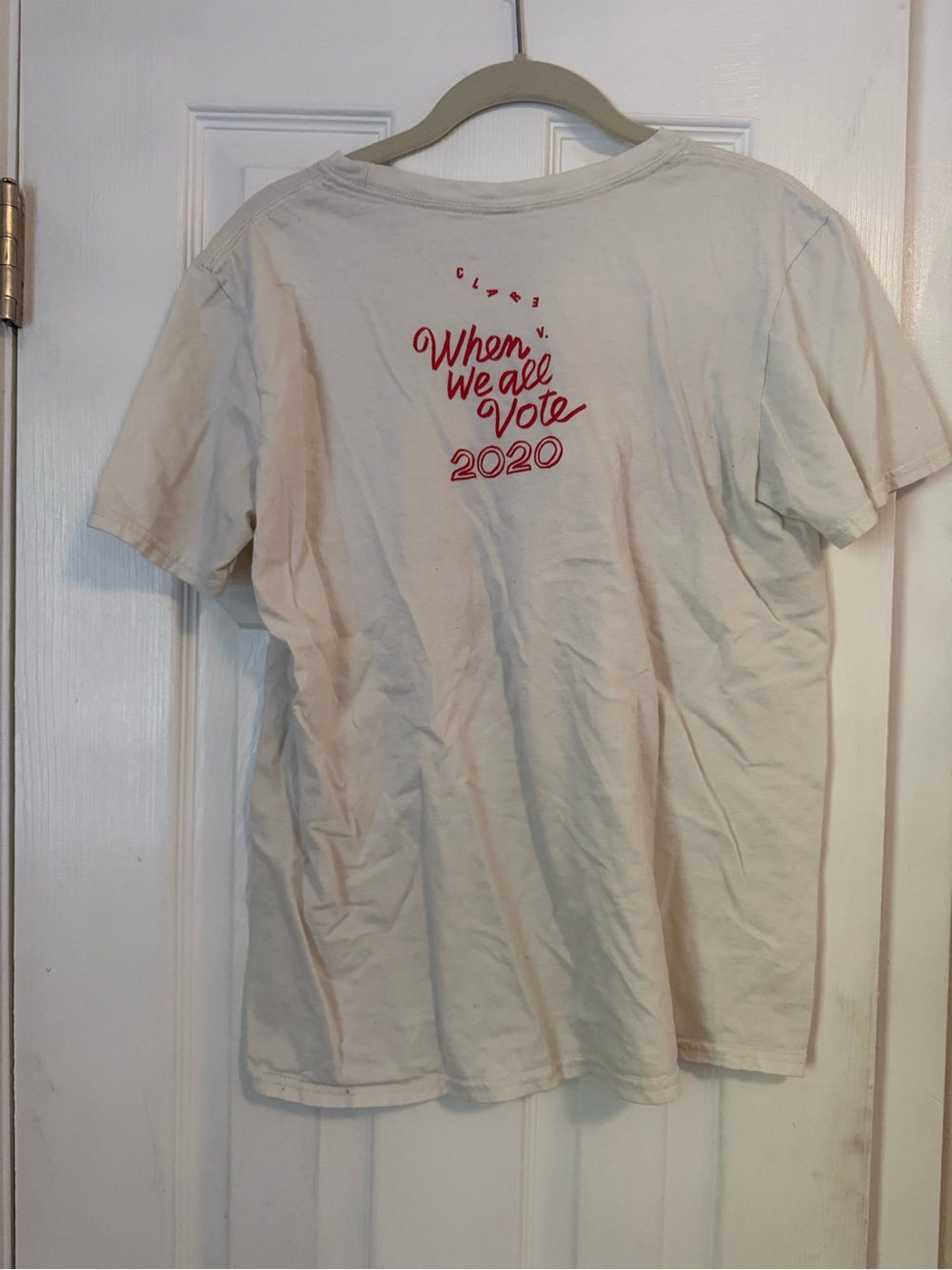 Clare V. When We All Vote Cream Tee, size Small - Picture 5 of 6